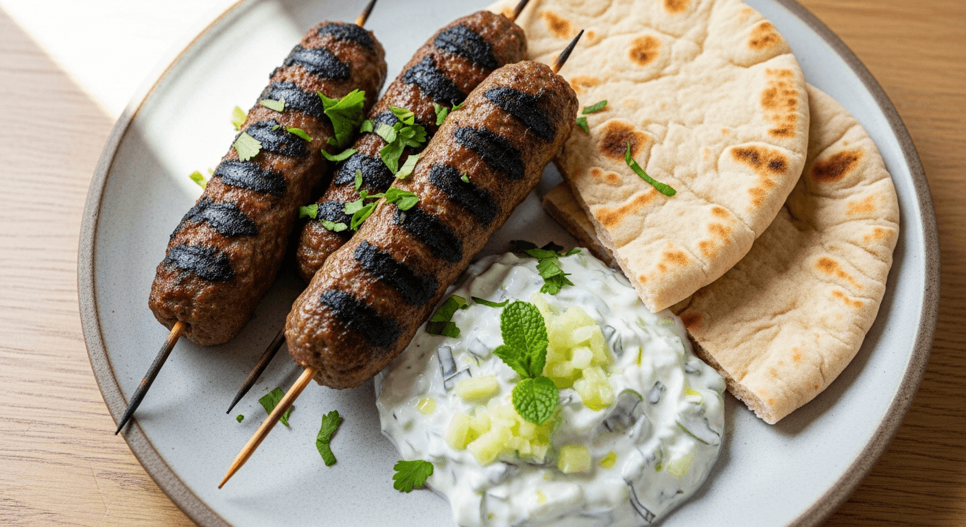 Lamb Kofta Kebabs with Tzatziki