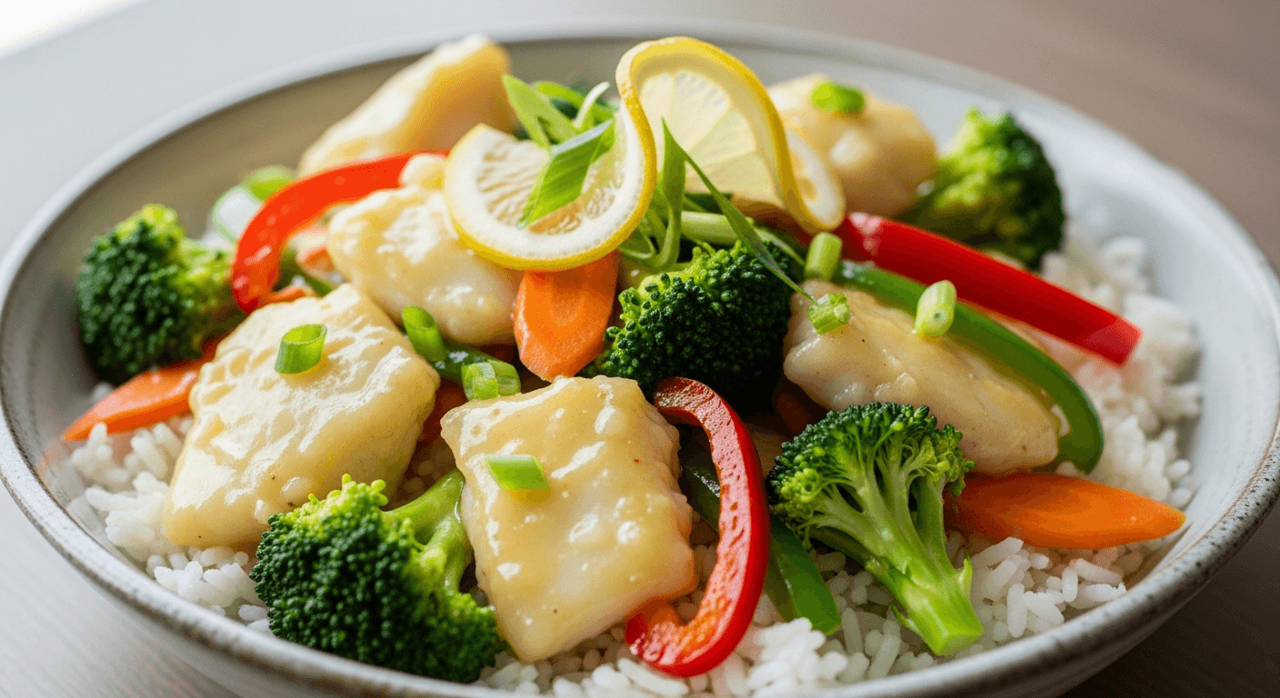 Chinese Lemon Fish Stir-Fry