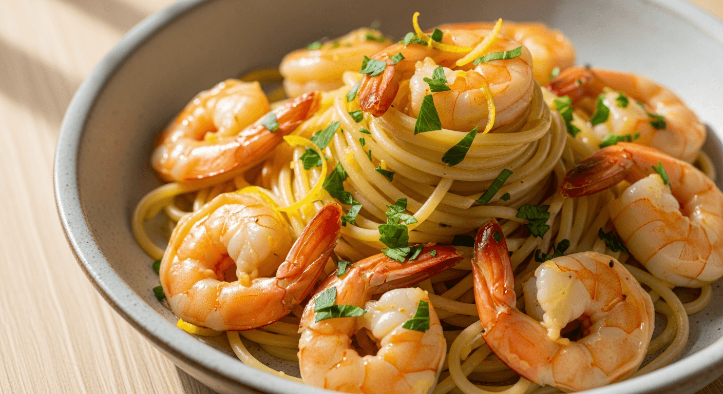 Lemon Garlic Butter Prawns