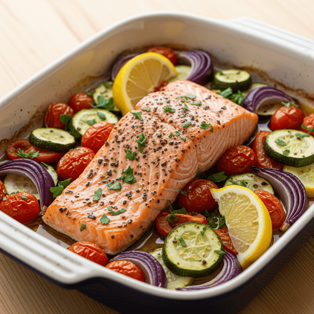 Mediterranean Baked Salmon