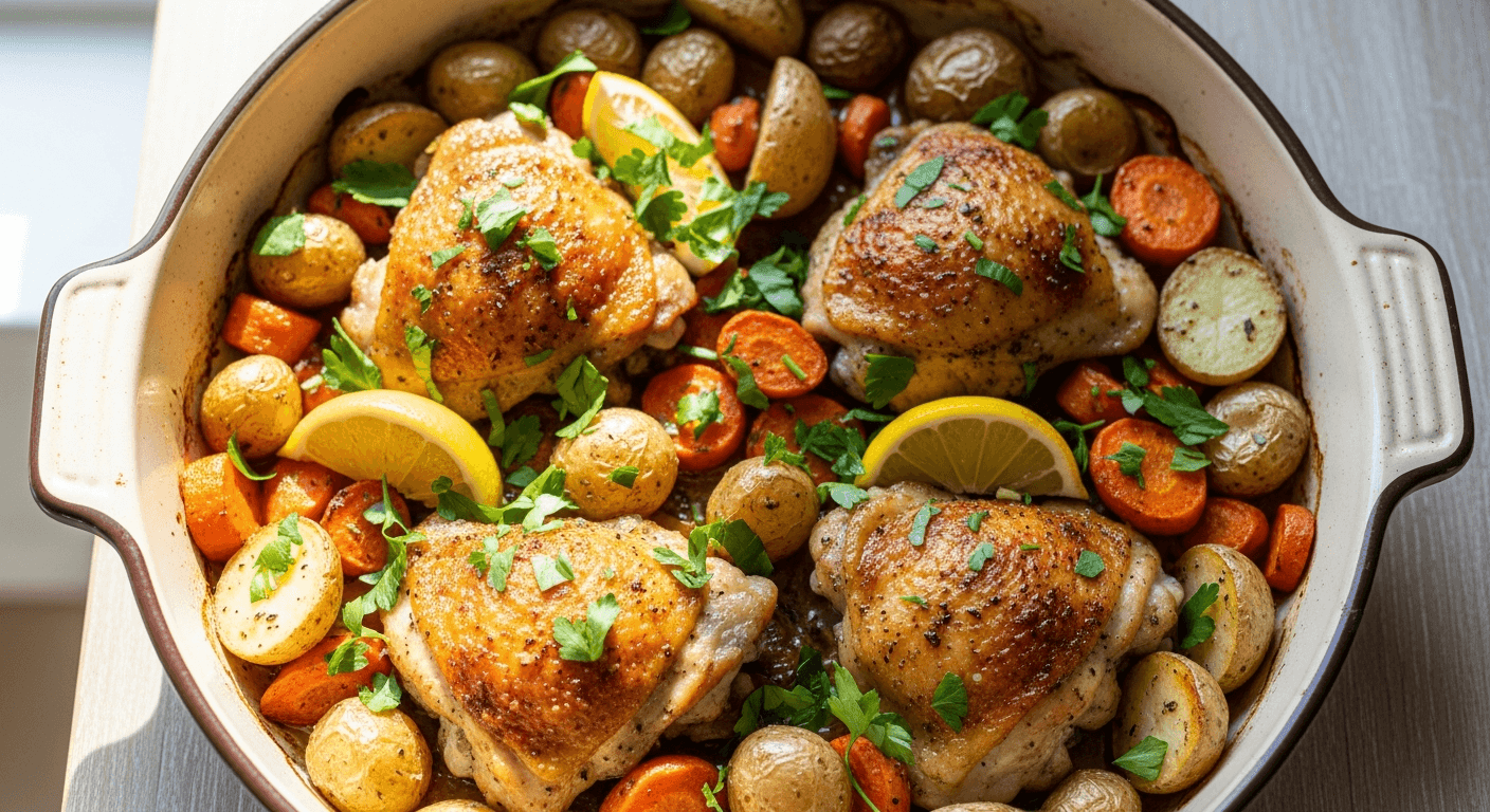 One-Pan Lemon Herb Chicken and Vegetables