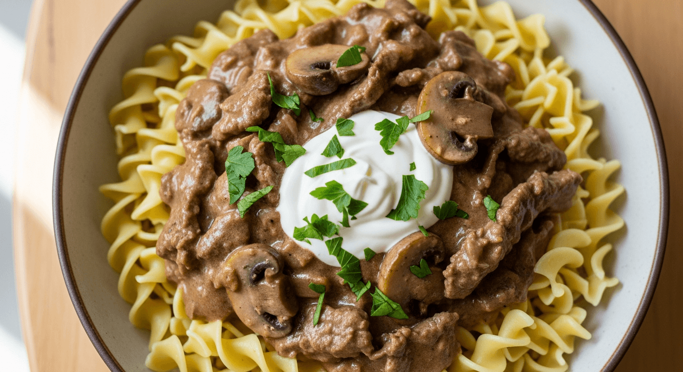 Beef and Mushroom Stroganoff