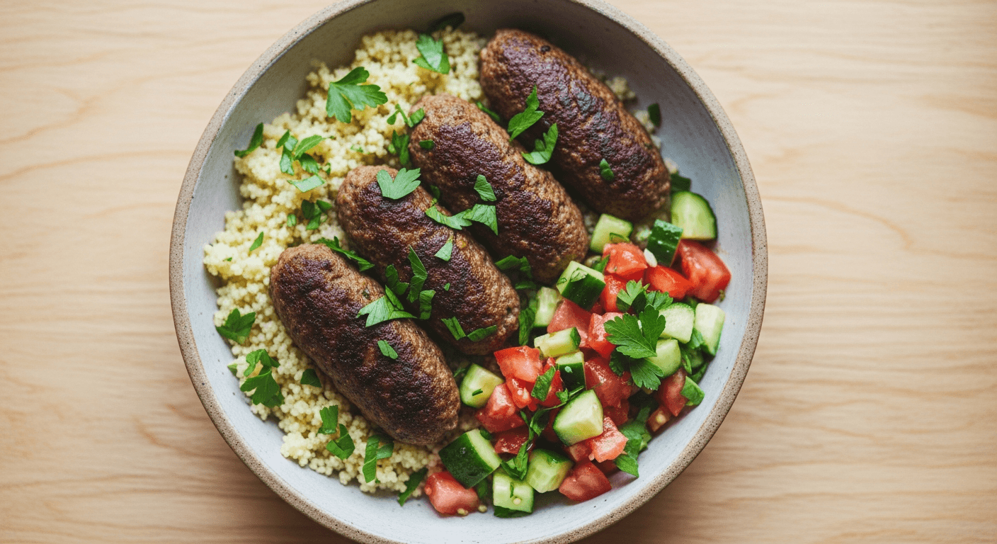 Beef Kofta with Couscous
