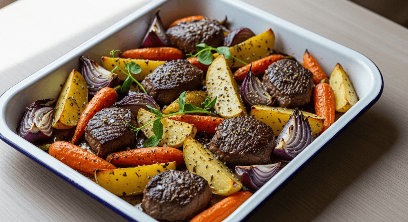Beef and Vegetable Traybake