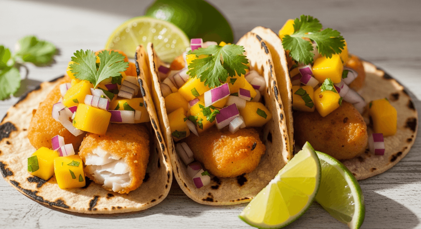 Fish Tacos with Mango Salsa